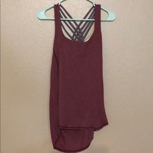 Maroon workout top